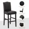 Set of 2/4 Bonded Leather High-back Barchair with Studded Decor